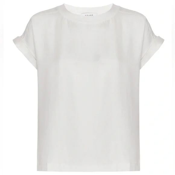 FRAME Washable Oversized Silk Tee - Picture 3 of 11